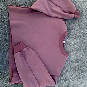Faded purple cropped sweatshirt